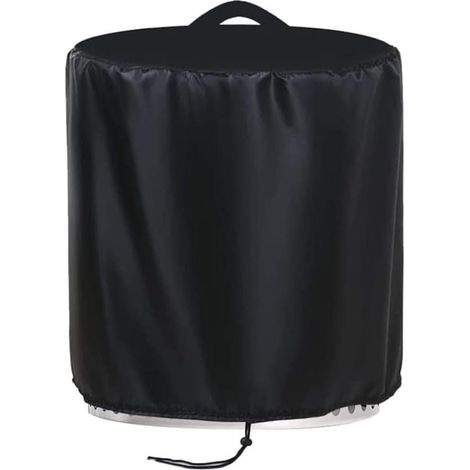Housse de protection imperméable en tissu Oxford 210D robuste pour brasero d'extérieur ronde anti-poussière avec protection contre les UV et la pluie pour jardin (600D : 56 x 36 cm) (1/5)