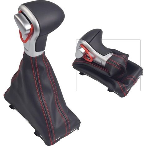 Pommeau de levier de vitesses automatique Gaiter Boot pour A-u-di A4 B8 A5 Q5 (Ligne rouge)