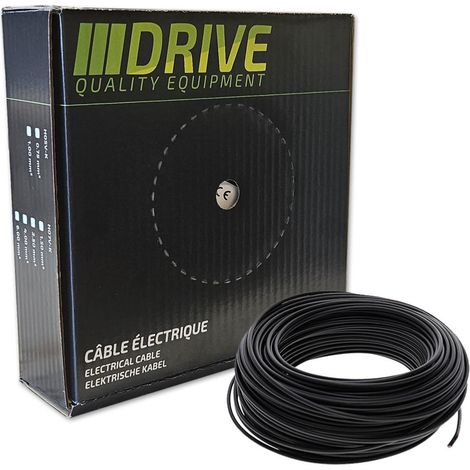 Fil electrique souple boite de 50 metres - dtail : section 1 mm² noir (1/3)