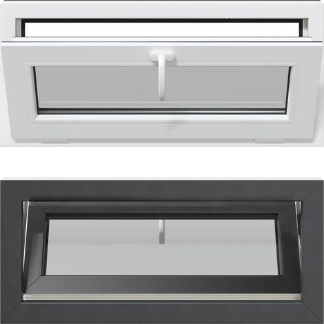 Finestra per Soffitta RISOR 90 x 40 cm PVC e Vetro Antracite vidaXL (1/5)