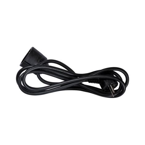 Prolongador con 1 toma, 16a 250v, 3680w, ip20, cable h05vv-f 3g1,5mm², 2 m, negro