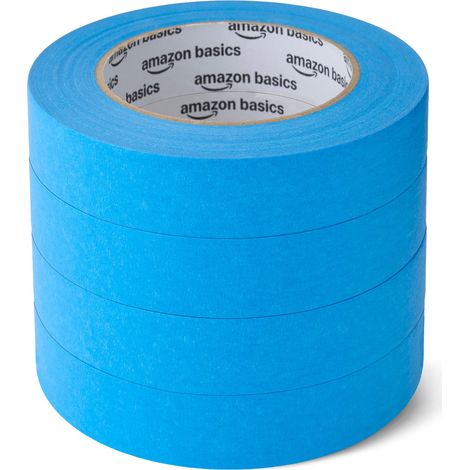 4er-Pack Kreppbandrollen, Malerklebeband, 1,8 cm x 18 m, Blau (1/4)