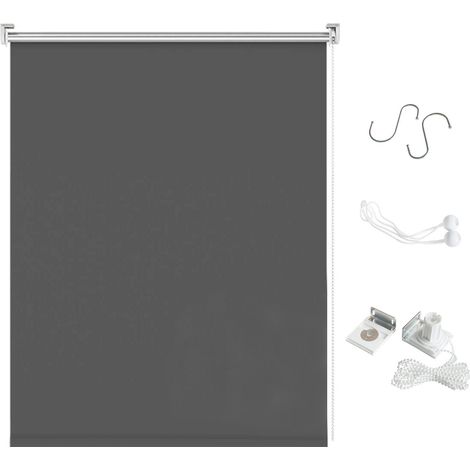 Randaco Senkrechtmarkise 180x240 cm Balkonrollo Dunkelgrau UV Schutz Sonnenschutz Sichtschutz wasserdicht wetterfest Balkon Terrasse