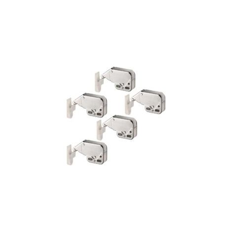 Fermeture à Ressort Porte d'Armoire Verrou « Push to Open » Automatique pour Portes Battantes de Placard Loquet en Acier Nickelé 34x28x10mm et Réceptacle Plastique 32x11mm Lot de 5 - Crezuo (1/4)