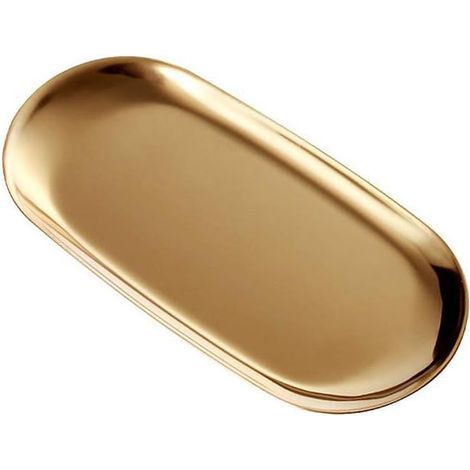1 morceau de plateau à bijoux en acier inoxydable petit plateau à bijoux (petit), (1/4)