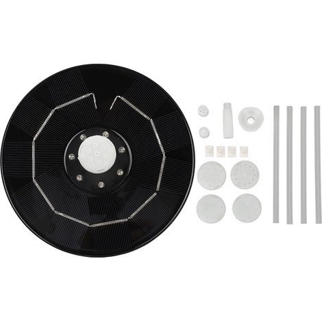 Fontaine de bain d'oiseau à énergie solaire 3.5W RGB LED Pompe de fontaine solaire avec lumières LED colorées pour jardin petit étang piscine extérieure aquarium (1/5)