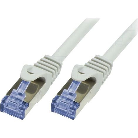 Cable reseau RJ45 male S-FTP Cat.6a gris - 0.25m