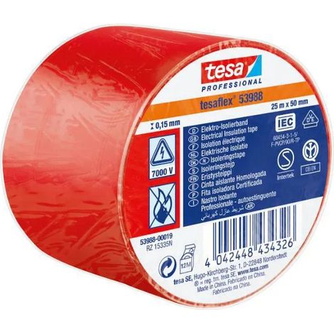 Cinta adhesiva tesa 53988 aislamiento eléctrico 50 mm 25 m