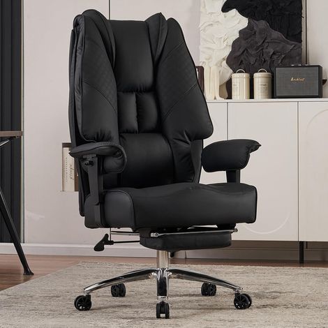 XXL Bürostuhl Ergonomisch Hohe Rückenlehne Verstellbar Hoher Komfort PU Leder (1/5)