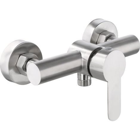 Mitigeur de Douche Mural, Robinet Douche Universel Acier inoxydable 304, Mitigeur Monocommande Douche avec Accessoires de Montage pour Eau Froide et Chaude (1/5)