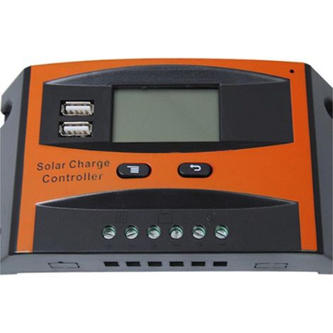 Contrôleur solaire intelligent résistant aux intempéries 12 V 24 V Double ports USB et régulateur d'affichage LCD pour batteries Protection contre les courts-circuits Contrôleur solaire (1/5)
