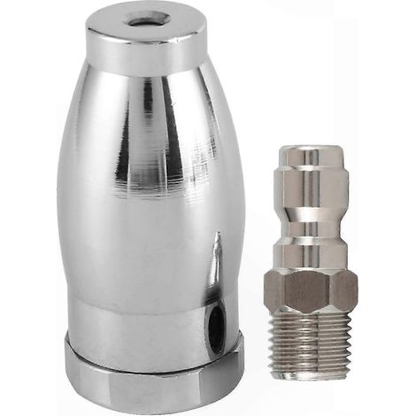 Buse turbo en acier inoxydable, raccord rapide 1/4 pouce pour nettoyeur haute pression, accessoire puissant, jet rotatif, idéal lavage surfaces, résistant corrosion, adapté universel. (1/5)
