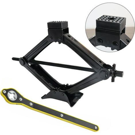 Cric trapezoidale con rivestimento protettivo in gomma da 1,5 t con cricchetto da 110 a 400 mm