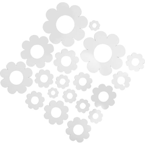 Sticker mural miroir fleuri TOYANDONA autocollants floraux (1/5)