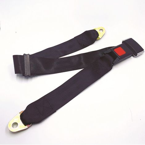 SHINING HOUSECeinture de sécurité réglable à deux points, sangle d'extension de ceinture de sécurité universelle noire pour voiture (1/5)