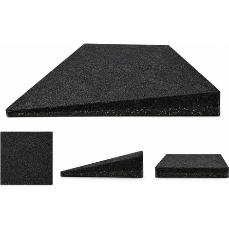 Iberogarden Loseta de Caucho negro para Suelo de Gimnasio y Zonas Deportivas 50 x 250 cm x 40 mm (1/5)