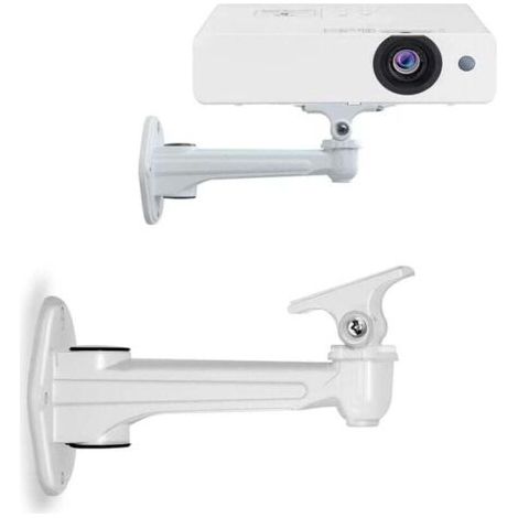 Mini support mural pour projecteur - Charge maximale de 3 kg - Longueur : 16-20 cm - Matériau aluminium - Pour CCTV/caméra/projecteur/webcam - rotatif à 360°