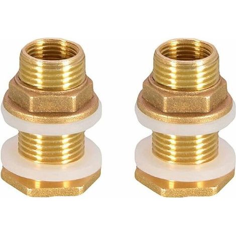 2 PièCes Passe-Fils à Eau 4,2 Cm 1/2 Connecteur D'Eau En Laiton Pour Robinet/Robinet Baril/RéServoirs D'Eau De Pluie (1/4)