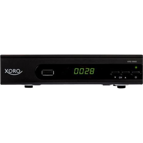 Récepteur de télévision par satellite - Xoro HRS 8660 - Largeur 16.8 cm - Profondeur 11.8 cm - Hauteur 4 cm