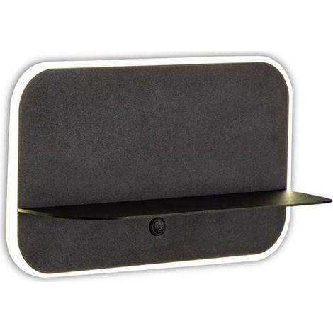 Applique interieure led avec prises usb noire - mantra - lanzarote (1/3)