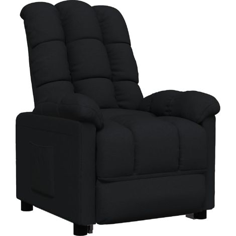 Fauteuil inclinable, Fauteuil de relaxation confort, Fauteuil Salon Confortable, Chaise pour Salon Siège élégant pour Chambre Noir Tissu ZSD52666 (1/5)