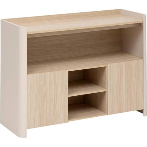 Buffet 2 Portes "Roundy" 110cm Beige (1/3)