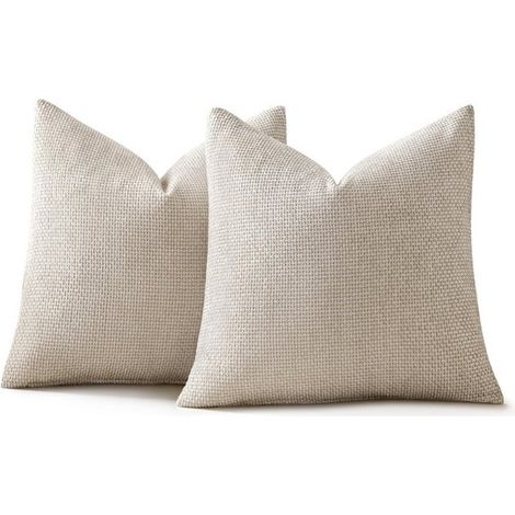 Kissenbezug 45 x 45 cm – 2er-Set – Hellbraun – Geeignet für die Heimdekoration (1/5)