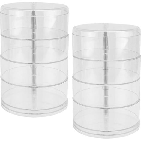 Organisateur de maquillage rotatif pour coiffeuse, présentoir multiusage à 4 niveaux pour soins de la peau et bijoux