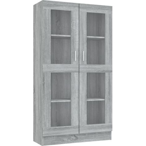 Maison Exclusive - Vitrinenschrank Grau Sonoma 82,5x30,5x150 cm H