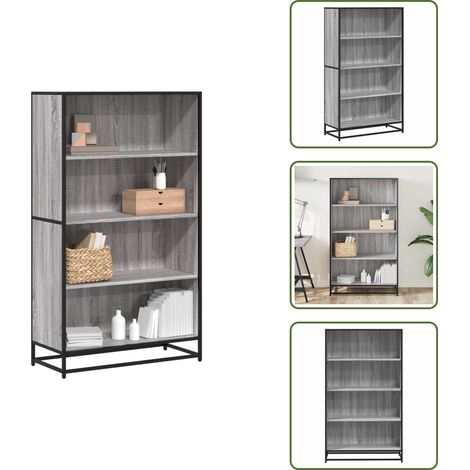 Bücherregal Grau Sonoma 80,5x35x139 cm Holzwerkstoff - Bücherregal - Bücherregale - Bücherschrank - Bücherschränke