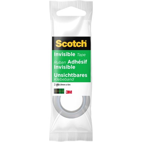 Scotch magic pack of 2 rubans adhésifs invisibles - 19mm x 6m - transparent colour