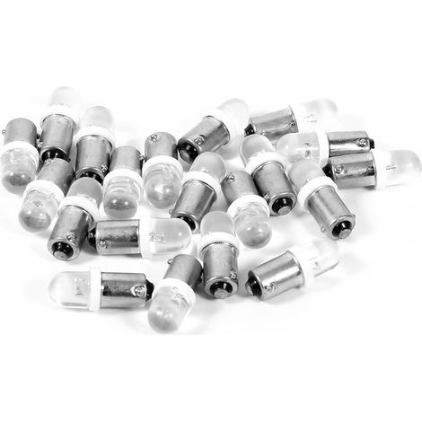 20 Pcs T11 T4W BA9S H6W 1895 Convex 1 LED Car White Dashboard Bulb (1/5)