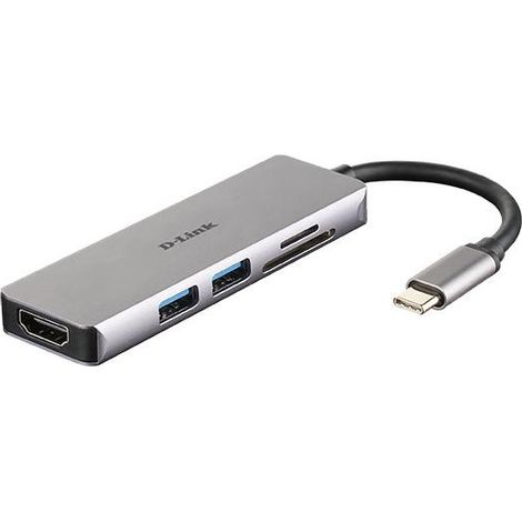 D-Link DUB-M530 replicatore di porte e docking station per laptop Cablato USB 3.2 Gen 1 (3.1 Gen 1) Type-C Alluminio, Nero (1/4)
