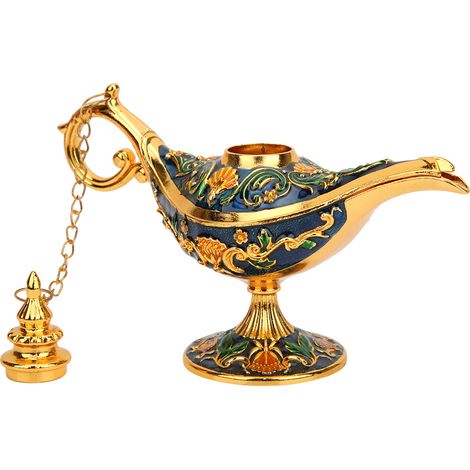 Lampe à vœux artisanale en alliage de zinc plaqué, style rétro européen, objet de décoration pour la maison (1/5)