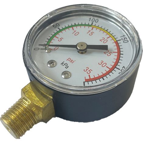Jauge de pression pour filtre à sable 0-35 PSI, montage bas avec cadran coloré - Accessoire essentiel pour piscine-x