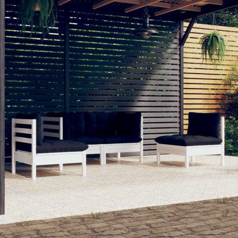 vidaXL 6-tlg. Garten-Lounge-Set mit Kissen Kiefer Massivholz (1/5)