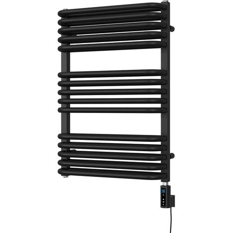 Crossmoor - Black Electric Towel Rail H736mm x W500mm 600w Thermostatic WIFI (1/2)