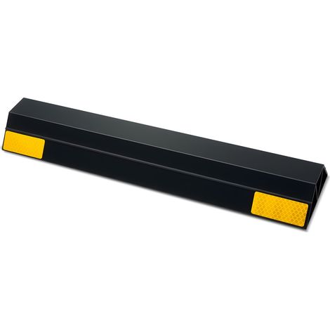 Butée de stationnement pour garage, lot de 2, butée de roue robuste, 40,6 cm, butoir de stationnement en PP avec bandes réfléchissantes, pour voiture, camionnette, camion, pneu, roue, pare-chocs (1/5)