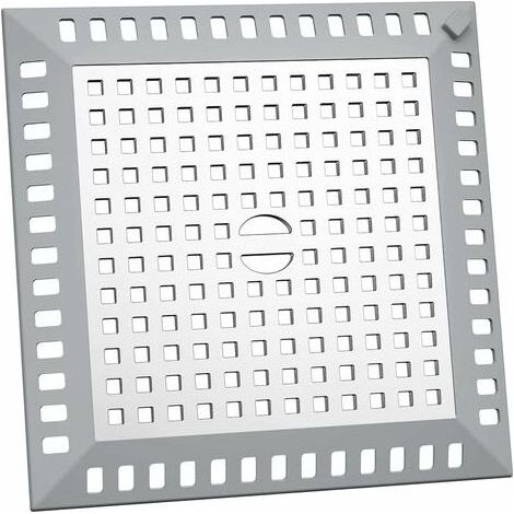 Attrape Cheveux Douche 12,2 x 12,2 cm Filtre Evier Cuisine de Carré en Acier Inoxydable Argenté Grille Evier Anti-Obstruction pour Douche de Salle de Bain, pour Salle de Bain et Cuisine