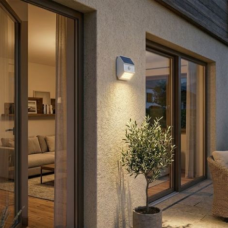 Aplique Solar LED Exterior con Sensor de Movimiento