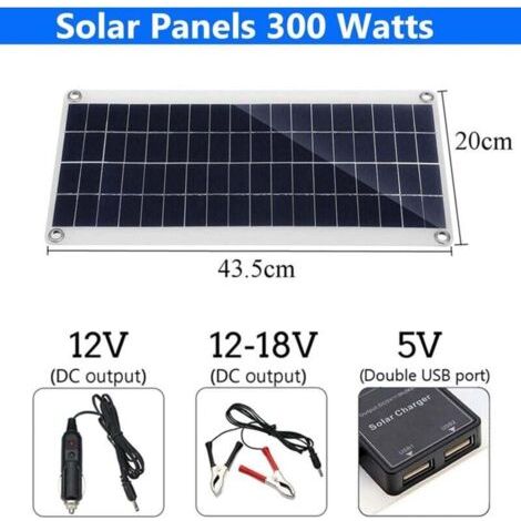 Kit de panneau solaire portable 300 W pour camping-cars avec contrôleur 60 A (1/3)