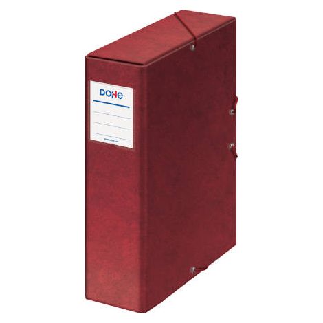CAJAS DE PROYECTOS CARTÓN FORRADO LOMO DE 9 CM ROJO CON ETIQUETA 245X350X90 DOHE 09745