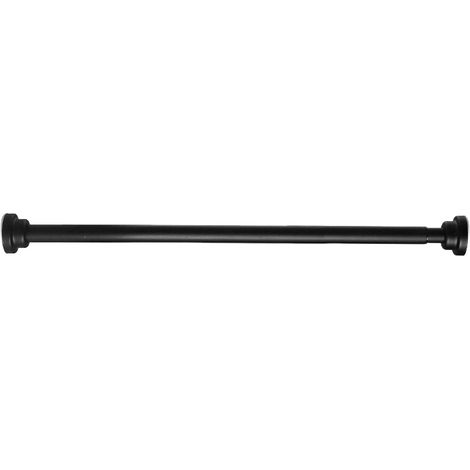 Tringle à rideau de douche rétractable, 80-100 cm, noire, sans perforation, adaptée à la salle de bain (1/5)
