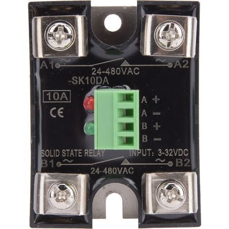 BERM Zweikanal-Halbleiterrelais, einphasig, DC/AC-Steuerung, SSR 24-480 VAC (10 A (BERM-SK10DA)) (1/5)