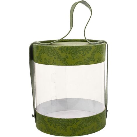Boîte cadeau ronde transparente, boîte à dragées de mariage, boîte cadeau vide avec couvercle-18.00X16.00X16.00CM (1/4)