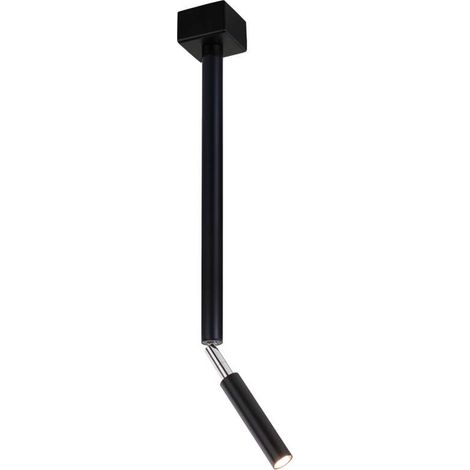 Plafonnier noir tube 30 cm spot orientable G9 Shilo (1/3)