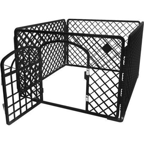 Northix Kojec Purlov recinto pieghevole nero 90x90x60 cm