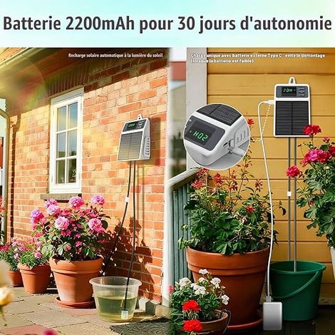 Solar Drip Watering System with 10m Garden Hose (1/4)