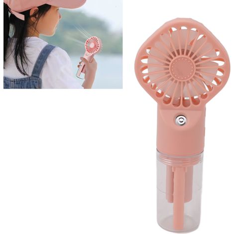 Neuer tragbarer Sprühventilator, Mini-Luftbefeuchter, tragbarer Ventilator in Rosa. (1/5)