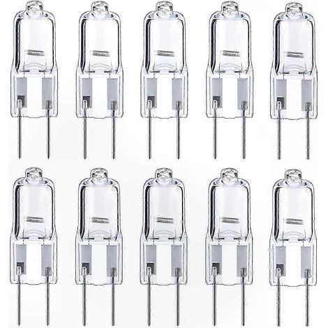 Lot de 10 lampes halogènes 20W à intensité variable, culot G6.35, 12V, blanc chaud 2700K pour spots et éclairage d'accentuation (1/5)